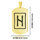 Stainless Steel Elder Futhark Hagalaz Rune Dog Tag Pendant - Comfort Zone Studios