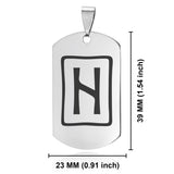 Stainless Steel Elder Futhark Hagalaz Rune Dog Tag Pendant - Comfort Zone Studios