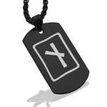 Stainless Steel Elder Futhark Naudhiz Rune Dog Tag Pendant - Comfort Zone Studios