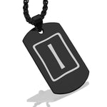 Stainless Steel Elder Futhark Isa Rune Dog Tag Pendant - Comfort Zone Studios