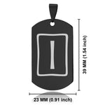 Stainless Steel Elder Futhark Isa Rune Dog Tag Pendant - Comfort Zone Studios