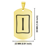 Stainless Steel Elder Futhark Isa Rune Dog Tag Pendant - Comfort Zone Studios