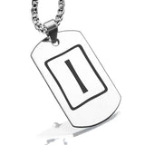 Stainless Steel Elder Futhark Isa Rune Dog Tag Pendant - Comfort Zone Studios