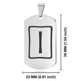 Stainless Steel Elder Futhark Isa Rune Dog Tag Pendant - Comfort Zone Studios