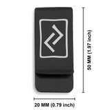Stainless Steel Elder Futhark Jera Rune Classic Slim Money Clip