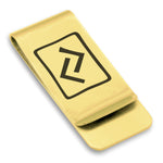 Stainless Steel Elder Futhark Jera Rune Classic Slim Money Clip