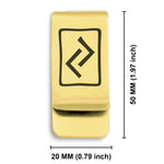 Stainless Steel Elder Futhark Jera Rune Classic Slim Money Clip