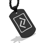 Stainless Steel Elder Futhark Jera Rune Dog Tag Pendant - Comfort Zone Studios