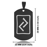 Stainless Steel Elder Futhark Jera Rune Dog Tag Keychain - Comfort Zone Studios