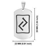 Stainless Steel Elder Futhark Jera Rune Dog Tag Keychain - Comfort Zone Studios