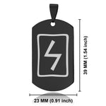 Stainless Steel Elder Futhark Sowulo Rune Dog Tag Keychain - Comfort Zone Studios