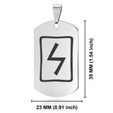 Stainless Steel Elder Futhark Sowulo Rune Dog Tag Pendant - Comfort Zone Studios
