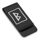 Stainless Steel Elder Futhark Berkana Rune Classic Slim Money Clip