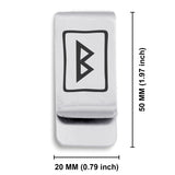 Stainless Steel Elder Futhark Berkana Rune Classic Slim Money Clip