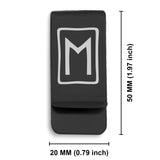 Stainless Steel Elder Futhark Ehwaz Rune Classic Slim Money Clip