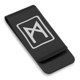 Stainless Steel Elder Futhark Mannaz Rune Classic Slim Money Clip