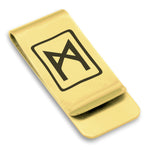Stainless Steel Elder Futhark Mannaz Rune Classic Slim Money Clip