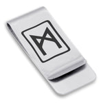 Stainless Steel Elder Futhark Mannaz Rune Classic Slim Money Clip