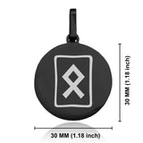 Stainless Steel Elder Futhark Othala Rune Round Medallion Pendant