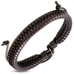Genuine Leather Fishtail Braided Wrap Rope Adjustable Bracelet - Comfort Zone Studios