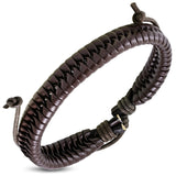 Genuine Leather Fishtail Braided Wrap Rope Adjustable Bracelet - Comfort Zone Studios