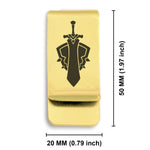 Stainless Steel Warrior Fantasy Class Classic Slim Money Clip