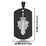 Stainless Steel Warrior Fantasy Class Dog Tag Keychain