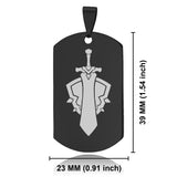 Stainless Steel Warrior Fantasy Class Dog Tag Pendant