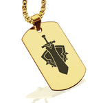 Stainless Steel Warrior Fantasy Class Dog Tag Pendant