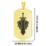 Stainless Steel Warrior Fantasy Class Dog Tag Pendant