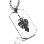 Stainless Steel Warrior Fantasy Class Dog Tag Pendant