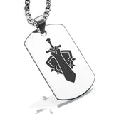 Stainless Steel Warrior Fantasy Class Dog Tag Pendant