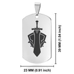 Stainless Steel Warrior Fantasy Class Dog Tag Pendant
