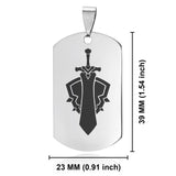 Stainless Steel Warrior Fantasy Class Dog Tag Pendant