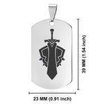 Stainless Steel Warrior Fantasy Class Dog Tag Keychain