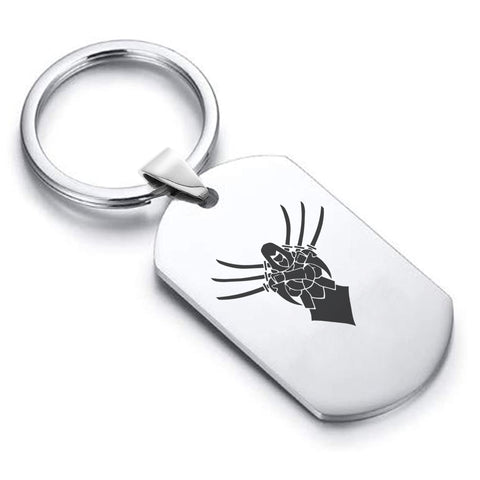 Stainless Steel Assassin Fantasy Class Dog Tag Keychain