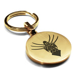 Stainless Steel Assassin Fantasy Class Round Medallion Keychain