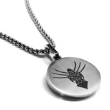 Stainless Steel Assassin Fantasy Class Round Medallion Pendant