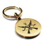 Stainless Steel Marksman Fantasy Class Round Medallion Keychain