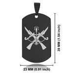 Stainless Steel Marksman Fantasy Class Dog Tag Keychain