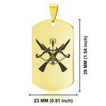 Stainless Steel Marksman Fantasy Class Dog Tag Keychain