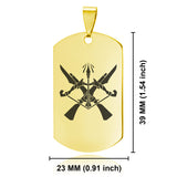 Stainless Steel Marksman Fantasy Class Dog Tag Keychain