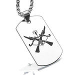 Stainless Steel Marksman Fantasy Class Dog Tag Pendant