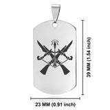 Stainless Steel Marksman Fantasy Class Dog Tag Keychain