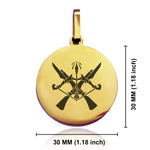 Stainless Steel Marksman Fantasy Class Round Medallion Keychain