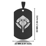 Stainless Steel Mercenary Fantasy Class Dog Tag Keychain