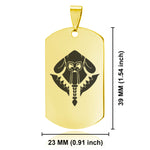 Stainless Steel Mercenary Fantasy Class Dog Tag Keychain