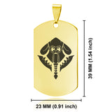 Stainless Steel Mercenary Fantasy Class Dog Tag Keychain