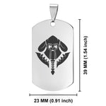 Stainless Steel Mercenary Fantasy Class Dog Tag Keychain