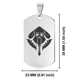 Stainless Steel Mercenary Fantasy Class Dog Tag Keychain